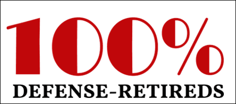 100% Defense Retireds